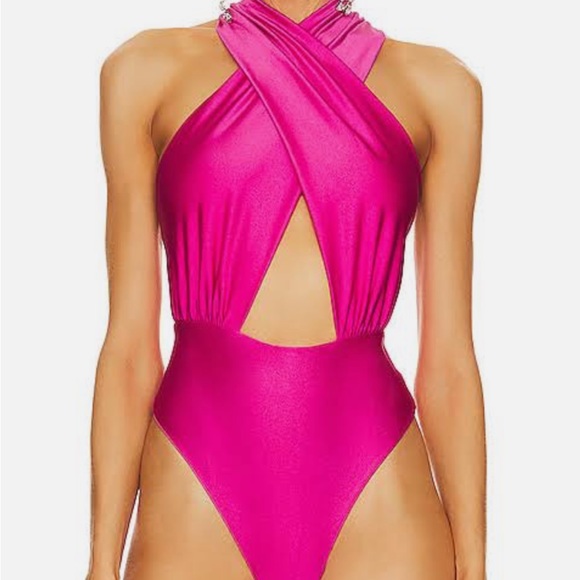 ANDAMANE “HOLA” BODYSUIT, SZ S FUCHSIA PINK NWT!! - Picture 3 of 10